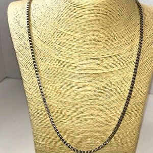 RMN vintage box chain necklace silver tone 14”approx